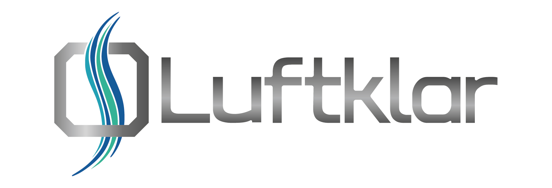 Luftklar-Logo auf weißem Hintergrund